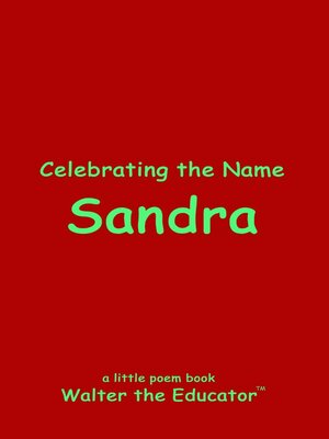 cover image of Celebrating the Name Sandra